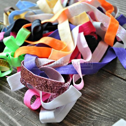 Glitter Fold Over Elastic Ribbon